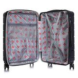 DUKAP Definity Lightweight Hardside 3 piece set 20''/24''/28'' Navy Blue