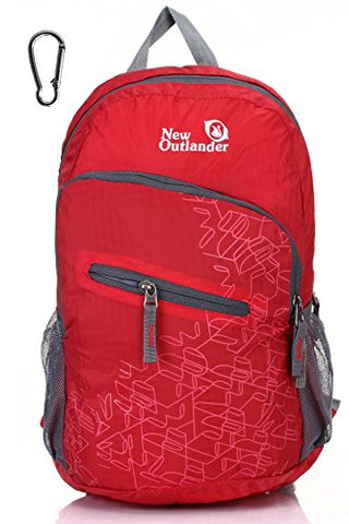 Outlander Packable Handy Lightweight Travel Hiking Backpack Daypack-Red-L