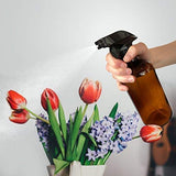 Amber Glass Spray Bottles (2 Pack, 16 oz) - Bonus: 8 Chalk Labels + Pen - Empty Refillable Bottle