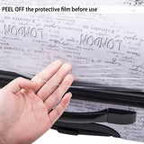 Flieks Graphic Print Luggage Set 3 Piece Abs + Pc Spinner Travel Suitcase (London)