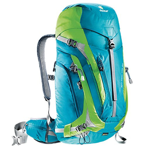 Deuter Act Trail Pro 34 - Ultralight 34-Liter Hiking Backpack, Petrol/Kiwi