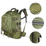 PANS Military Expandable Travel Backpack Tactical Waterproof Outdoor 3-Day Bag,Large,Molle System for School,Hiking,Camping,Trekking,Outdoor Sports,Work (Light-Green)