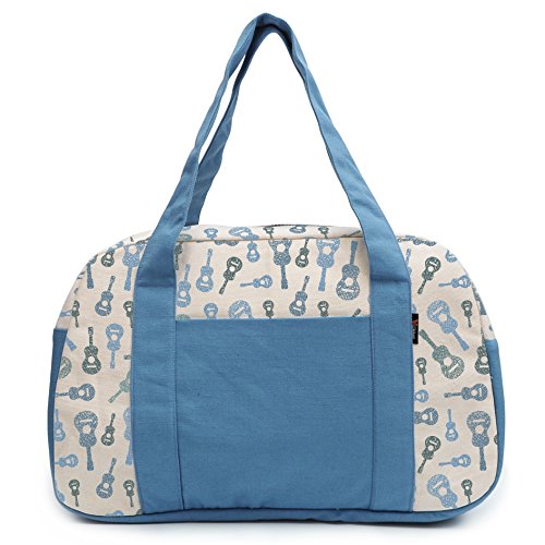 Women'S Classic Acoustic Guitars Music Printed Canvas Duffel Travel Bags Was_19
