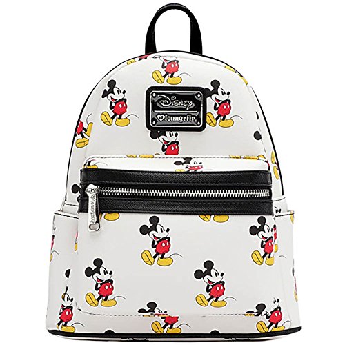Loungefly X Mickey All Over Mini Backpack White