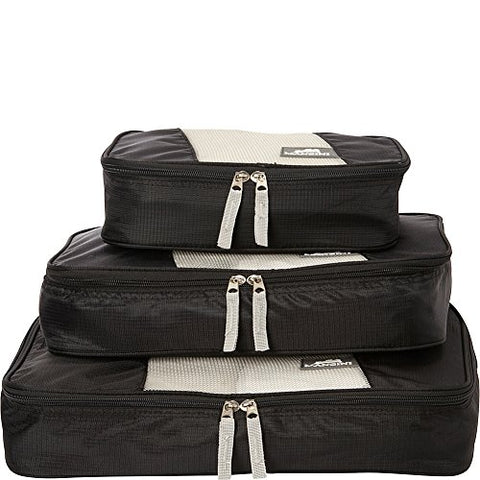 Mancini Leather Goods Pack'Em In Travel Packing Cubes (Black)