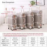 Unitravel Vintage Suitcase Set Spinner Travel Hardside Luggage Sets Pu Trunk
