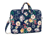 Leaper Floral Laptop Bag Messenger Bag Shoulder Bag Case Sleeve for 14 Inch 15 Inch Laptop