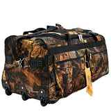 "E-Z Roll" Real Tree Hunting Rolling Duffel Bag Size 30" in 3 Colors (Black Trim)