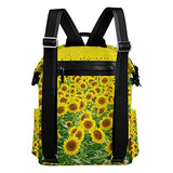 Colourlife Sunflowers Garden Stylish Casual Shoulder Backpacks Laptop School Bags Travel