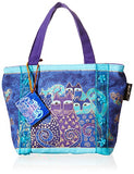 Laurel Burch Bag, 11 By 3 By 8-Inch, Indigo Cats