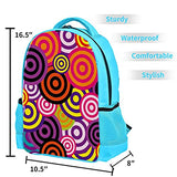 LORVIES Colorful Swirl Round Cute Backpack Kids School Book Bags for Elementary Primary Schooler for Boys