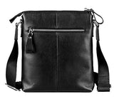 Saierlong New Mens Black Genuine Leather Briefcase Messenger Bags Business Handbags