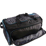 Ecko Unltd. Men's Tagger 32" Rolling Duffel Bag, Black/Blue, One Size