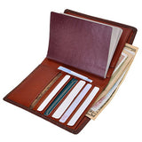 Zlyc Genuine Leather Travel Passport Holder Wallet Purse Case Card Cover