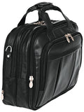 McKleinUSA Damen 80715 R Series Leather Detachable-Wheeled Laptop Case (Black)