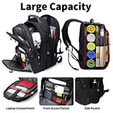 Extra Large 50L Travel Laptop Backpack with USB Charging Port Fit 17 Inch Laptops for Men Women