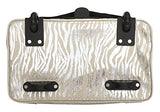 19" Computer/Laptop Bag Tote Duffel Rolling Wheel Padded Case Silver Zebra