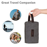 On Sale - S-Zone Canvas Travel Toiletry Bag Shaving Dopp Kit Cosmetic Makeup Bag (Gray)