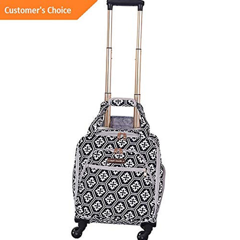 Sandover Jenni Chan Aria Snow Flake 15 Spinner Underseat Tote Softside Carry-On NEW | Model LGGG