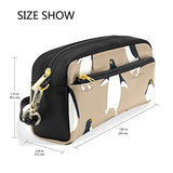 Colourlife Cute Penguins Playing Pu Leather Pencil Case Holder Pouch Makeup Bags For Boys Girls