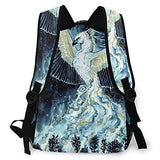 Multi leisure backpack,Phoenix Mythical Firebird Fantasy Animal Wate, travel sports School bag for adult youth College Students