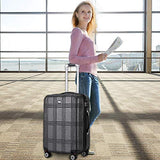 Travel Joy Expandable Spinner Luggage Sets,TSA lightweight Hardside Luggage Set, Premium Hardshell 20" 24"28 inches Luggage 3 piece Set (DARK GREY, 3-piece)