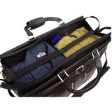 Piel Leather Carpet Bag With Pockets, Chocolate, One Size