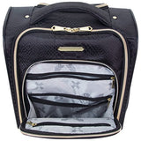 Aimee Kestenberg Women'S Jacquard Python Printed Polyester 2-Wheel Underseater Carry-On, Black