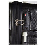 Bugatti 3 Piece Hard Luggage Set, Black, One Size