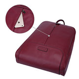 S-Zone Women'S Genuine Leather Backpack Purse Travel Bag Fit 14" Laptop (Wine Red)
