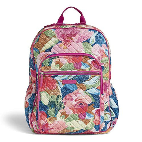 Vera Bradley Iconic Campus Backpack, Signature Cotton, Superbloom