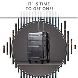 Coolife Luggage Expandable(only 28") Suitcase PC+ABS Spinner Built-In TSA lock 20in 24in 28in Carry on (Charcoal, M(24in).)
