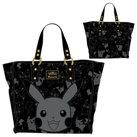 Pokemon Pikachu Black Embossed Tote Purse