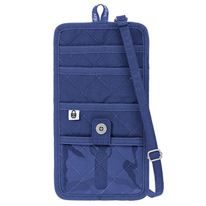 Baggallini Rfid Travel Organizer Crossbody Passport Cc Wallet Bag Royal Blue/Mint