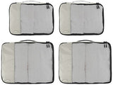 Amazonbasics 4-Piece Packing Cube Set - 2 Medium And 2 Large, Gray