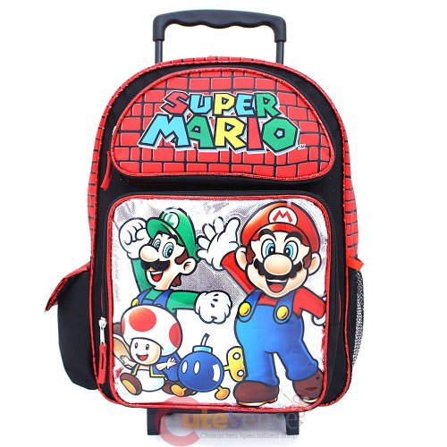 Accessory Innovations Roller Backpack Bag, Super Mario