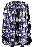 Loungefly Disney Villans Purple Evil Character All Over Print Backpack fits Laptop