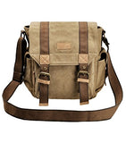 Canvas Messenger Bag Zlyc Vintange Shoulder Bag Military Crossbody Bag Ipad Air Satchel Men Leather
