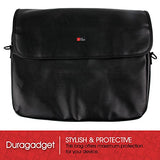 DURAGADGET Luxury PU Leather 15.6" Laptop Zip-up Carry Bag in Black for Vizio 15.6" Thin + Light
