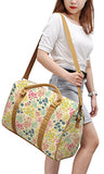 Seamless Ditsy Floral Pattern Printed Canvas Duffle Luggage Travel Bag Was_42