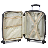 Dejuno Emerson 3-Piece Hardside Expandable Spinner Luggage Set, Charcoal