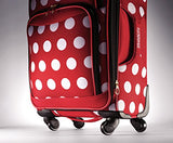 American Tourister Disney Softside Spinner 2 piece Luggage set 21 and 28 and Travel Pillow (One Size, Minnie Mouse Polka Dot)