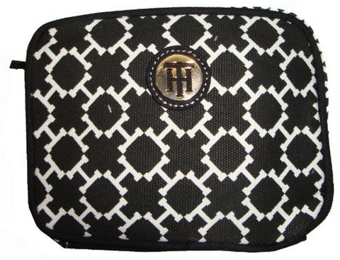 Tommy Hilfiger Women's/Girl's Cosmetic Bag, Black/White