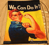 Fashional Item/Vintage Beauty Series Canvas Drawstring Backpack [Muscle Girl]