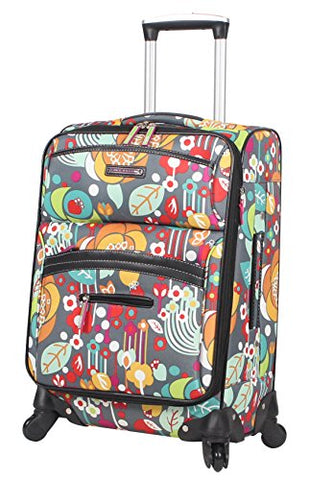 Lily Bloom Carry On Expandable Design Pattern Luggage With Spinner Wheels (20in, Bliss)