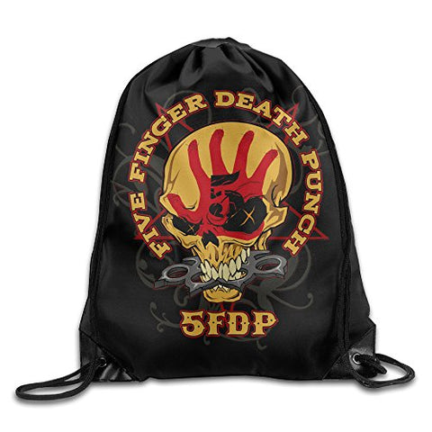Five Finger Death Punch Drawstring Backpack Sackpack Bag