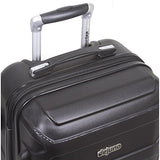 Dejuno Logan 3-Piece Hardside Spinner Combination Lock Luggage Set, Black