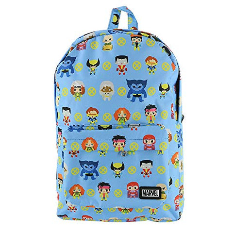 Loungefly x Marvel X-Men Chibi Character All-Over Print Nylon Backpack (Multicolored, One Size)