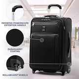 Travelpro Luggage Platinum Elite 22" Carry-on Expandable Rollaboard w/USB Port, Shadow Black