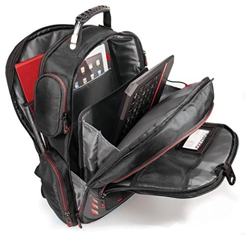 Mobile Edge - Core Gaming Backpack With Molded Front Panel 17"-18" - Black With Red Trim (Mecgbp1)